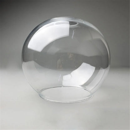 Decorbites™ Handgeblasener Klar-Glas-Kugellampenschirm mit 2 Öffnungen an den Enden, D18cm Glasabdeckung Kugellampenschirm