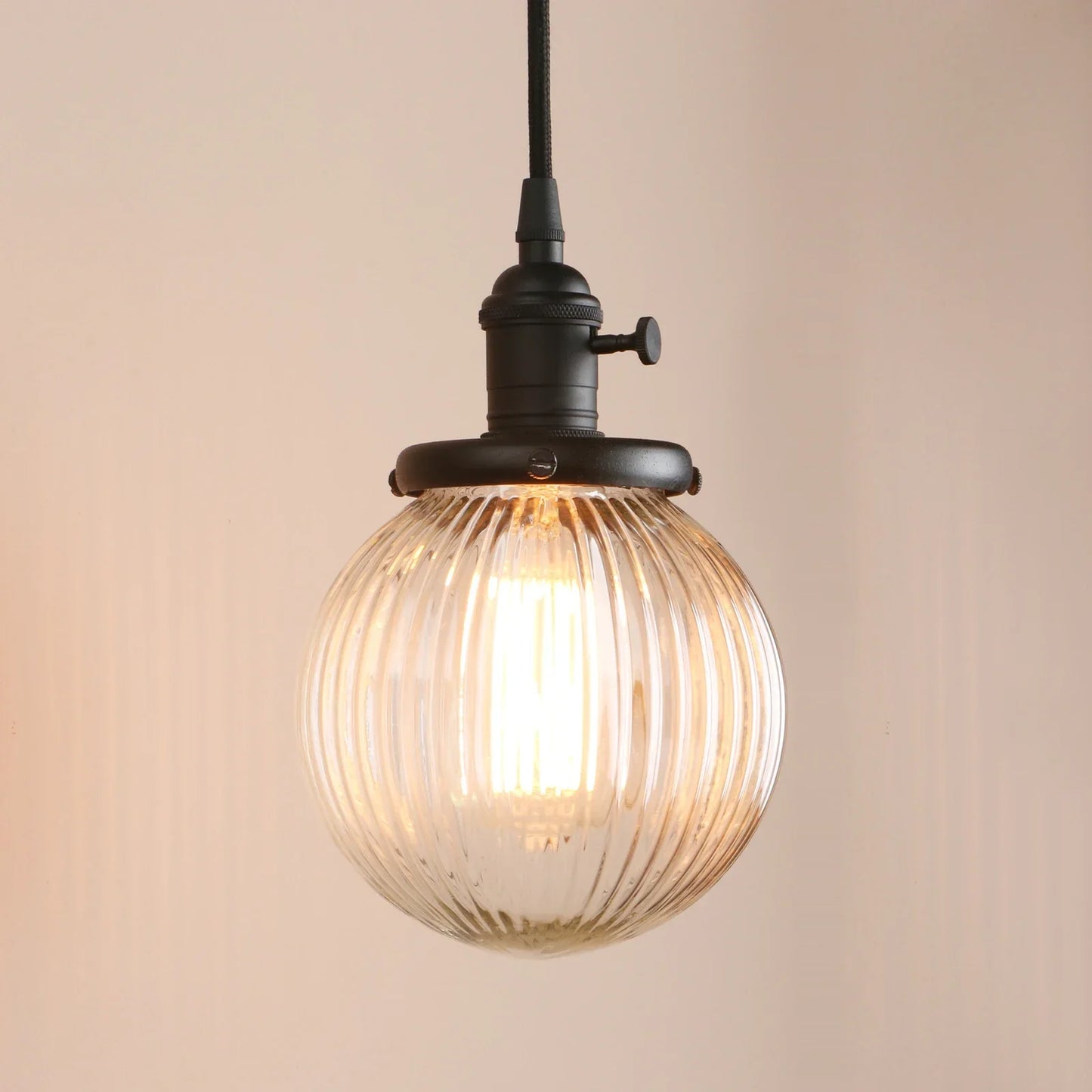Decorbites™ Klar-Glas-Kugelleuchte E27 Hängelampe für Wohnzimmer Loft