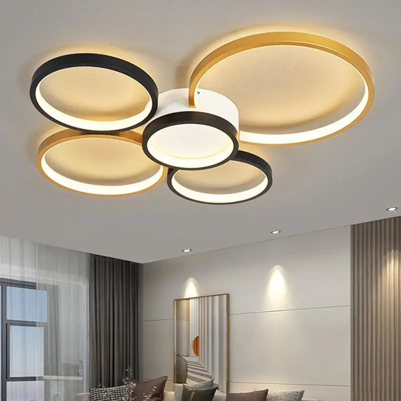 DecorBites™ LED Ceiling Chandelier Remote Control Living Room Bedroom Kitchen Lamp White