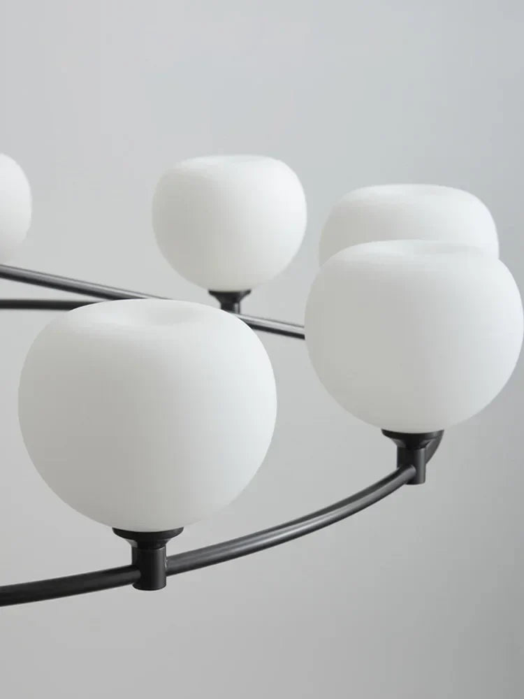 DecorBites™ Copper Glass Chandelier: Stylish Hanging Light for Living Room, Bedroom, Dining Room