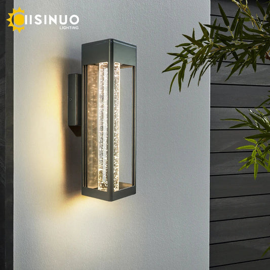 Decorbites™ Kristall-Blase Glas-Wandlampe 11W LED Außenleuchte IP65 Gartenleuchte
