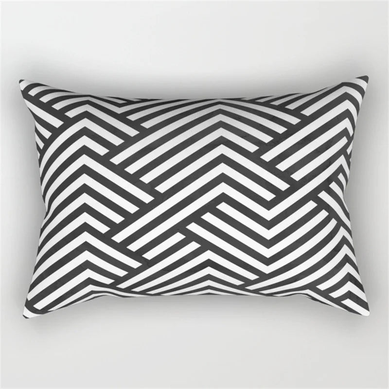 Decorbites™ Geometrisches Wellenlinien-Taljen-Kissenbezug-Set