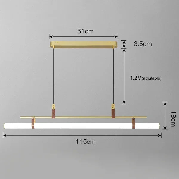 Decorbites™ Eden Moderne Schwarze Goldene Lederrohr-LED-Hängeleuchter