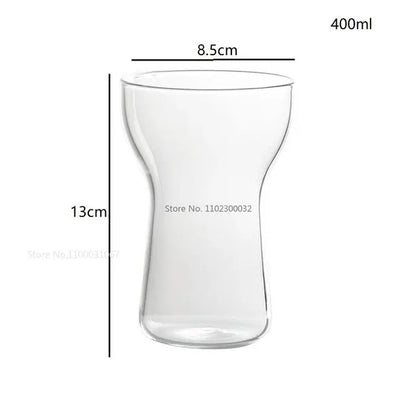 DecorBites™ Glass Drink Cup Set for Home Cafe Bar Heat Insulation Juice Tea Transparent