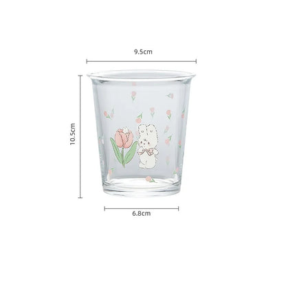 Decorbites™ Niedliches Vierfarbiges Bären-Hasen-Glas-Tee-Kaffee-Becher