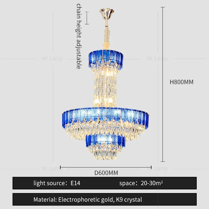 Decorbites™ Kristall-Leuchter: Postmoderne Mehrschicht-Luxus für Wohnzimmer, Hotel-Lobby und Villa