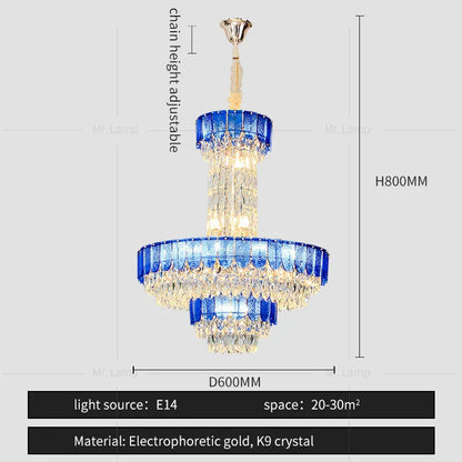 Decorbites™ Kristall-Leuchter: Postmoderne Mehrschicht-Luxus für Wohnzimmer, Hotel-Lobby und Villa