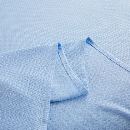 DecorBites™ Bamboo Fiber Summer Quilt - Lightweight & Breathable Diamond Grid Blanket