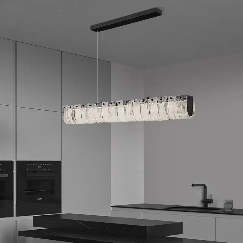 Decorbites™ Wolken-Glas-Leuchter: Luxuriöser minimalistischer Kupfer-Lichtspender für ein Charakter-Restaurant