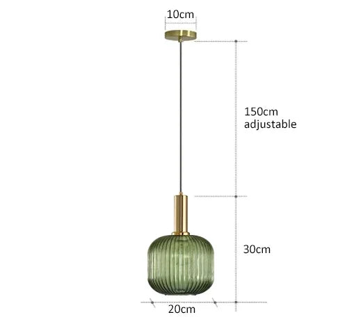 Decorbites™ Bunte Glasanhängerleuchten Wohnzimmer Nachttischlampe LED Hängelampe