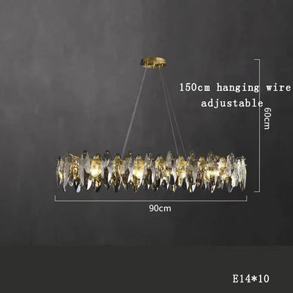 Decorbites™ Kristall 2024 Kronleuchter LED-Leuchte für die Dekoration von Ess- und Wohnzimmer