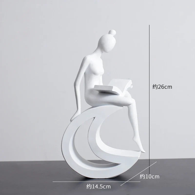 Decorbites™ Abstrakte Harz-Skulptur Moderne Schreibtisch-Dekoration Minimalistische Figuren Ornamente