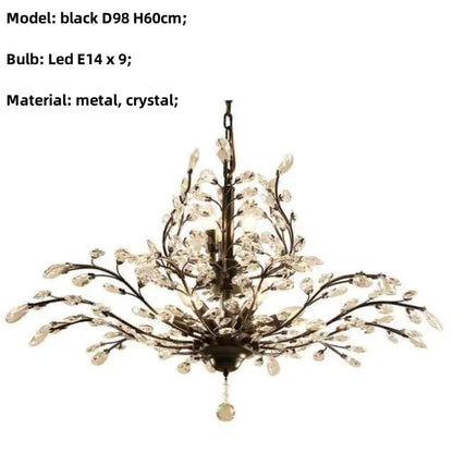 Decorbites™ Kristallbaum-Lüster Deckenleuchte für das Schlafzimmer mit LED E14 Glühbirnen