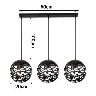 Decorbites™ Kelly Anhängerlampe: Vintage Kugel-Lampe Kronleuchter für industrielle Heimdekoration