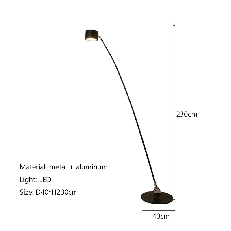 DecorBites™ Black Floor Lamp | Nordic Style LED Light for Living Room, Bedroom, or Salon