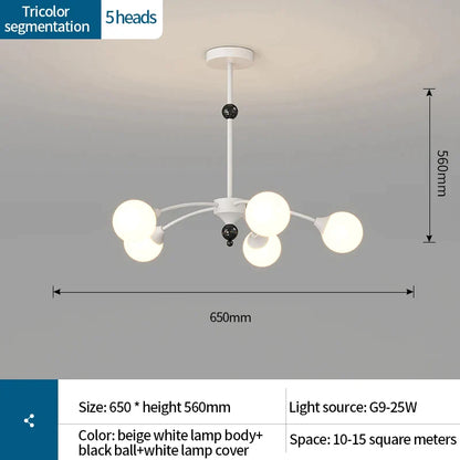 Decorbites™ Sahne-Wind-Leuchter: Luxuriöser postmodernistischer Flurleuchter für Wohnzimmer, Schlafzimmer und Restaurant