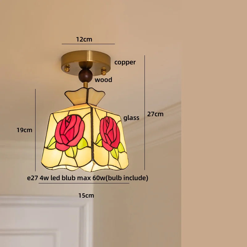 Decorbites™ Amber Ice Crack Glass Wood Deckenleuchte - Nordisch Modernes LED-Leuchten
