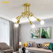 Gold Black Sputnik Chandelier