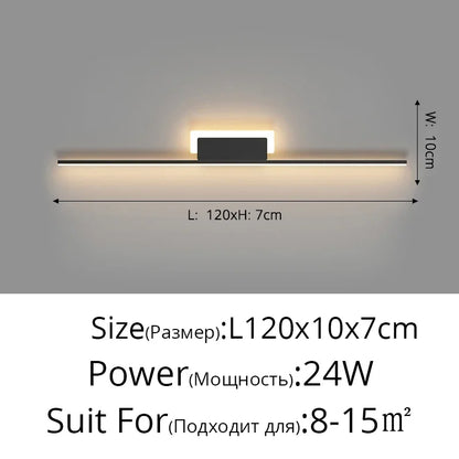 Decorbites™ LED Wandlampe: Modernes langes Line-Design für Wohnzimmer, Schlafzimmer, Flur, Innenbeleuchtung
