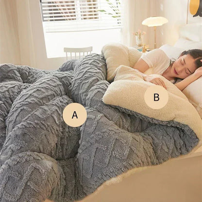 Decorbites™ Gemütliche Winterbettdecke: Luxuriöse Lamm-Cashmere-Wärmequilt für Komfort