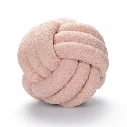 Decorbites™ Lamm-Fleece-Sofabettkissen, hochwertige verknotete Ballkissen für elegante Wohnzimmerdekoration