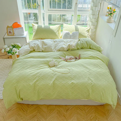 DecorBites™ Diamond Jacquard Duvet Cover, Skin-Friendly & Breathable for All Seasons