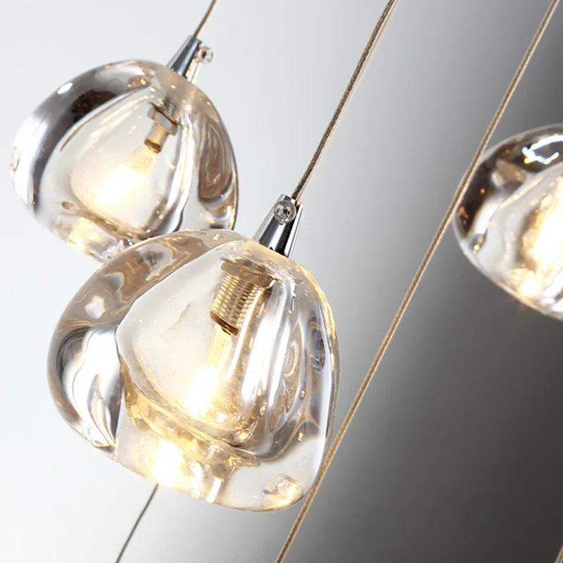 Decorbites™ Kristallkugel-Leuchter: Moderner LED-Treppenleuchter für Wohnzimmer, Küche und Loft