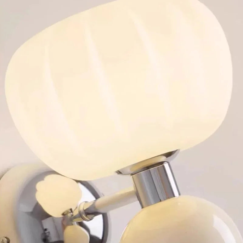Decorbites™ Sahne Brise Kürbis LED Wandlampen, Elegante Beleuchtung für Schlafzimmer Wohnzimmer Esszimmer Flur