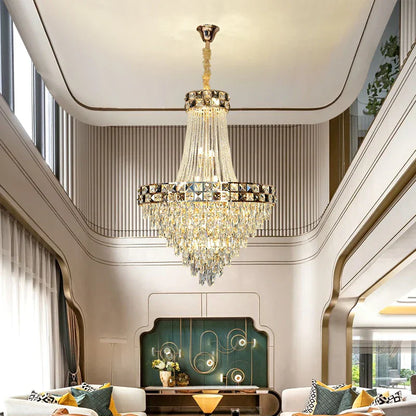 Decorbites™ Kristall-Leuchter: Intelligente Dimmbare Duplex-Villa-Pendelleuchte für Luxus-Wohnzimmer