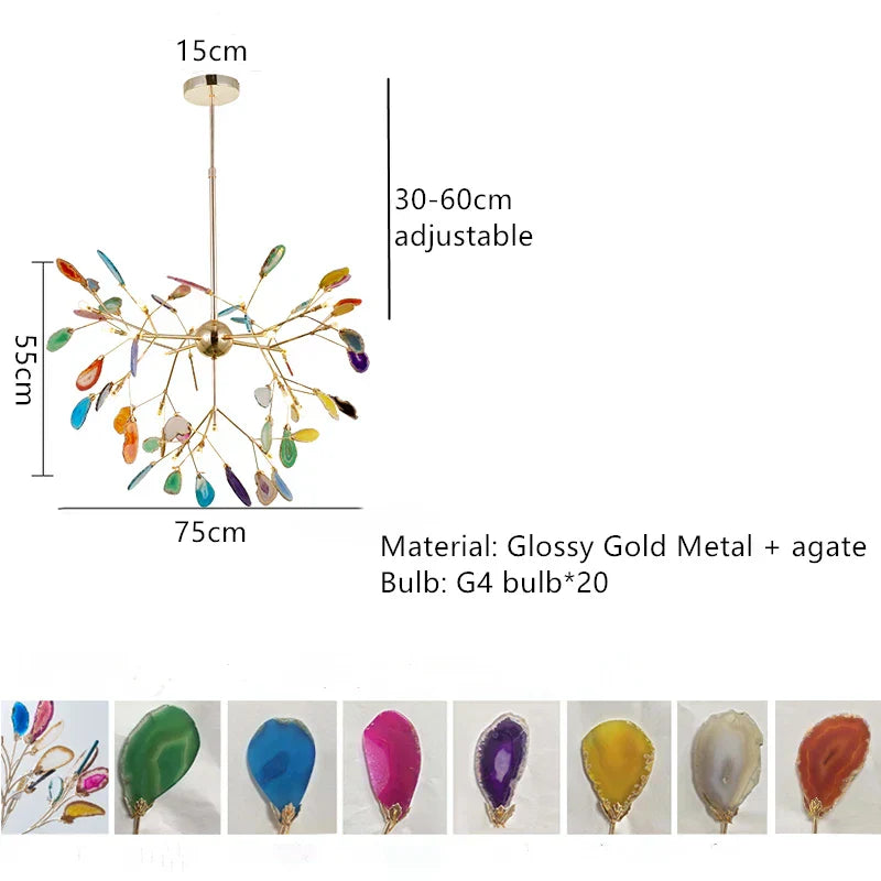 Decorbites™ Achats-Lampenboden | Buntes Art-Deco-Design | G4-Birnen | Goldmetall