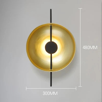 Gold Circle LED Wall Light