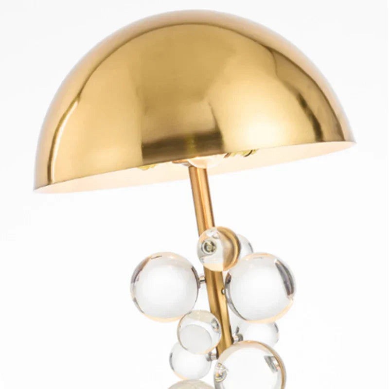 Decorbites™ Goldener Pilz-Kristallkugel-Tischleuchte Bunt Kreative Schlafzimmer-Dekoration