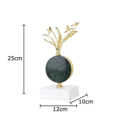 Decorbites™ Vergoldete Blütenkristall-Skulptur Schreibtischdekoration Moderne Handwerkskunst Raumdekoration