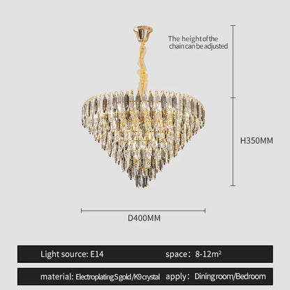 Decorbites™ Kristall-Leuchter: Moderner Luxus-Runder Hauptleuchter für Wohnzimmer & Treppenhaus