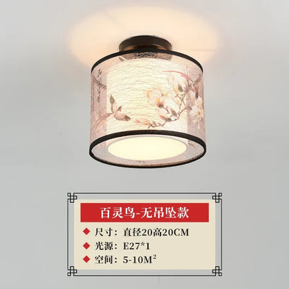 Decorbites™ Lotus Chinesische Kronleuchter Deckenlampe Einfaches Korridor-Gemälde LED-Beleuchtung