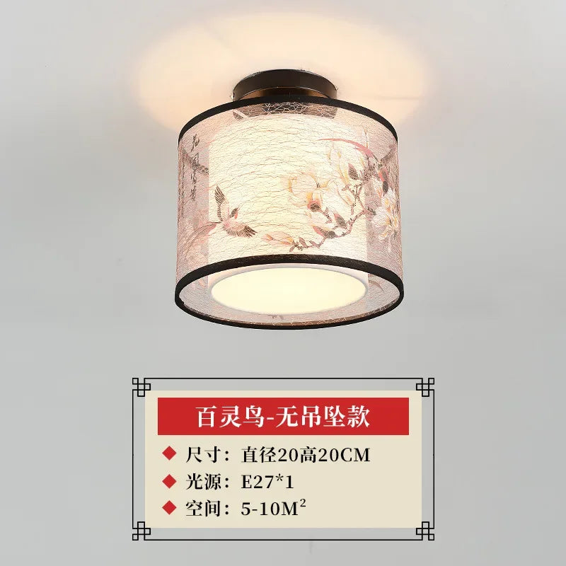 Decorbites™ Lotus Chinesische Kronleuchter Deckenlampe Einfaches Korridor-Gemälde LED-Beleuchtung