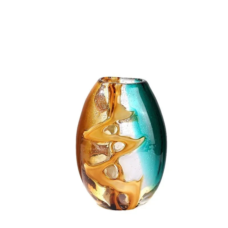 DecorBites™ Abstract Ripple Glass Vase - Home Decor Hydroponic Flower Vase