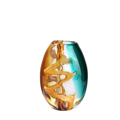 DecorBites™ Abstract Ripple Glass Vase - Home Decor Hydroponic Flower Vase