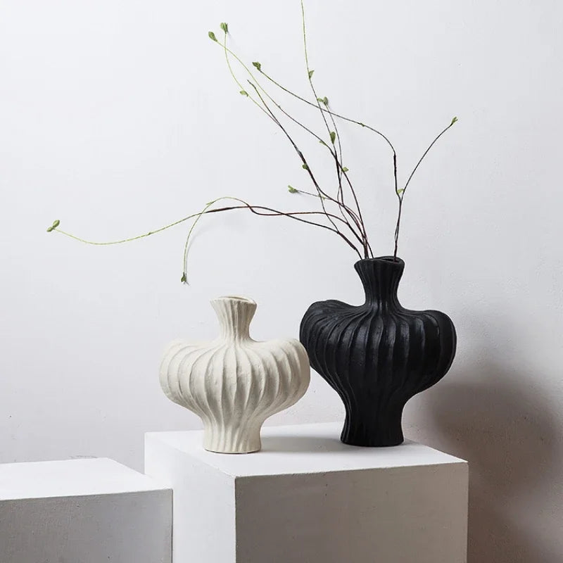 Decorbites™ Fringe Heterophore Vase - Handgefertigte Porzellan-Floralarrangement-Dekoration
