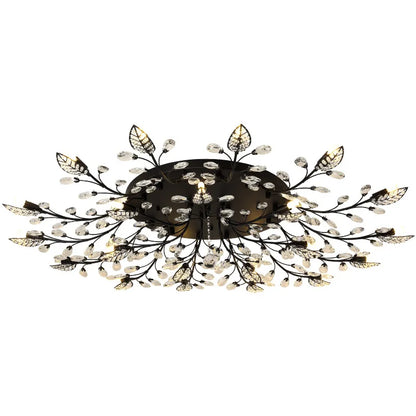 DecorBites™ Crystal Ceiling Chandelier LED Fixture Lights for Living Room Bedroom by Samsarah Lighting