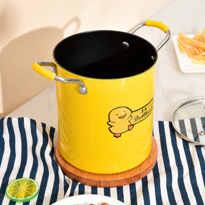 Decorbites™ Fritteuse mit Ölfilter und Deckel: Perfekt für gebratenes Hähnchen, Pommes frites – Küchenelementar