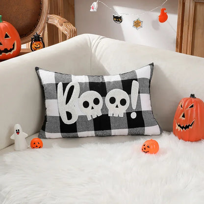 Decorbites™ Halloween-Geister-Stickkissen für gemütliche Wohnzimmer-Sofarast