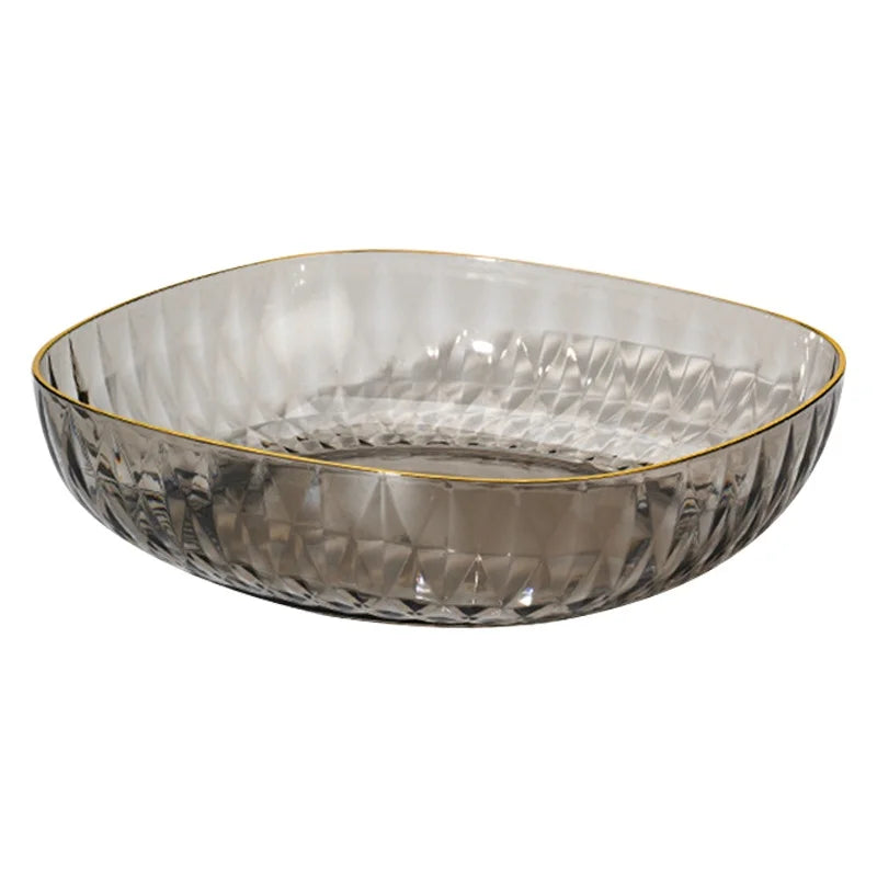 DecorBites™ Crystal Fruit Plate: Multipurpose Snack & Candy Storage Tray