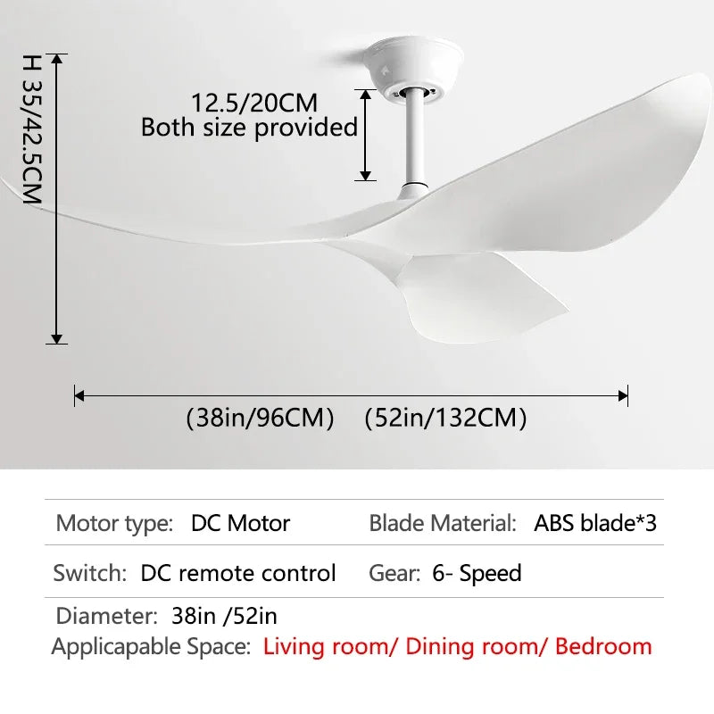 Decorbites™ 52" Moderner Deckenventilator mit Fernbedienung DC-Elektroventilator für Zuhause und Büro