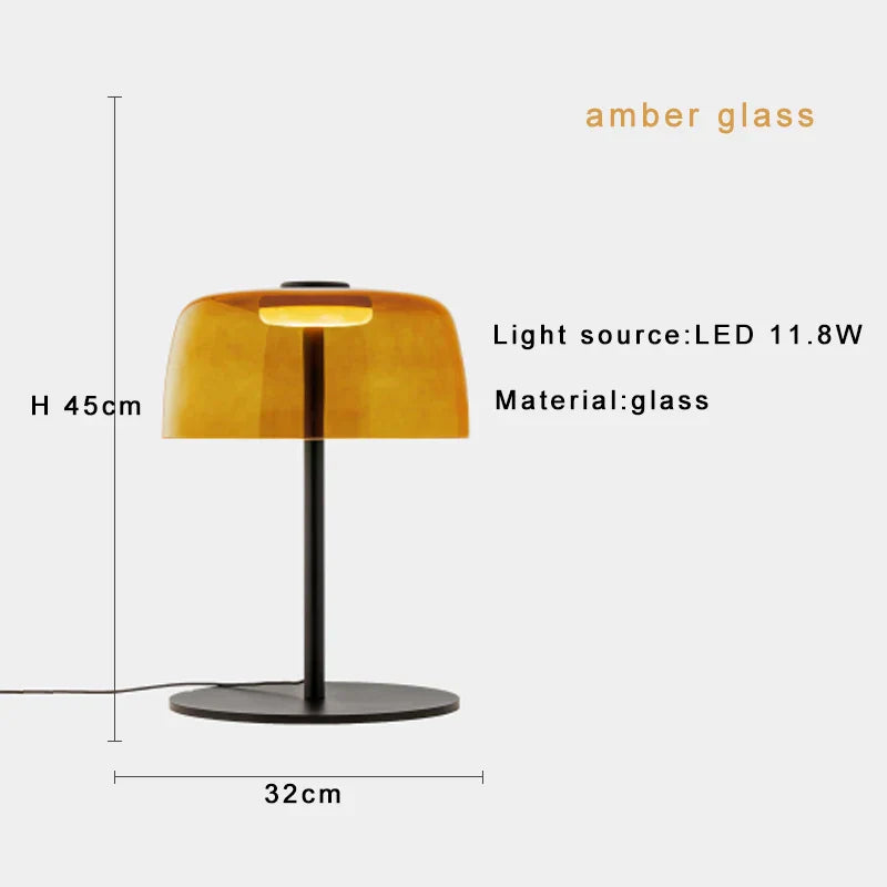 Decorbites™ Grünes Glas Vintage Tischleuchte für Büro, Schlafzimmer und Nachttisch – Luxuriöse Dekoration