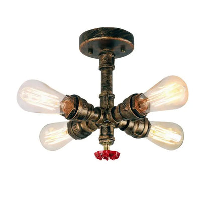 Decorbites™ Industrielle Eisen-Rost-Wasserrohr-Wandlampe Vintage E27 Wandleuchte Armatur