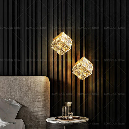 DecorBites™ Crystal Bedside Chandelier Wall Light for Designer Living Room and Hotel Bedroom