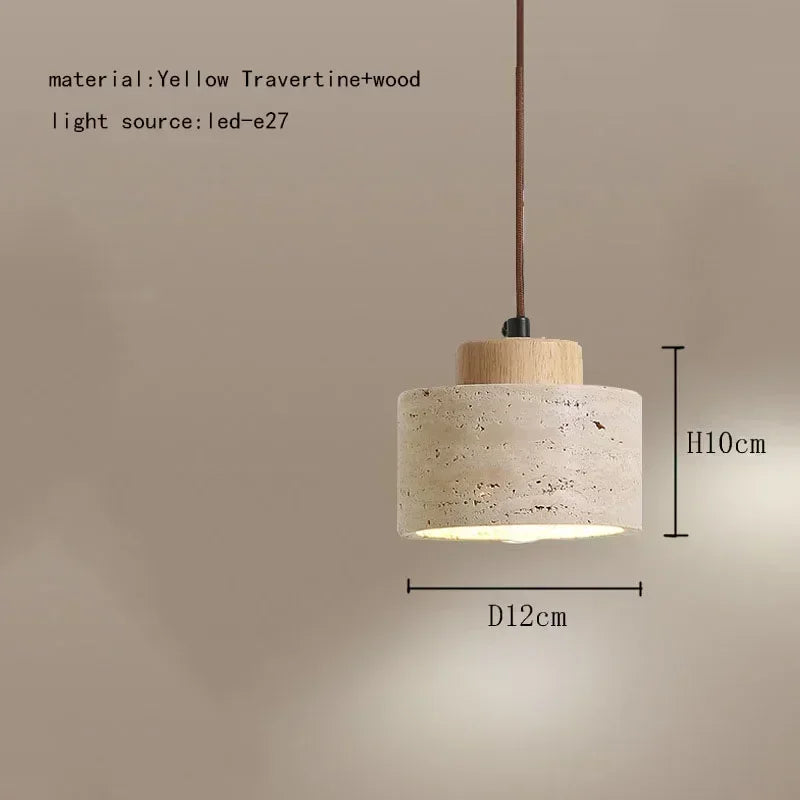 Decorbites™ Elegante Wabi-Sabi-Travertin-Pendantleuchte für Esstisch & Kücheninsel
