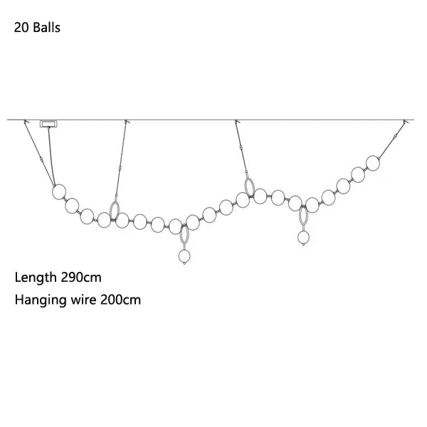 DecorBites™ Glass Ball Pendant Chandelier: Nordic Luxury Ceiling Light