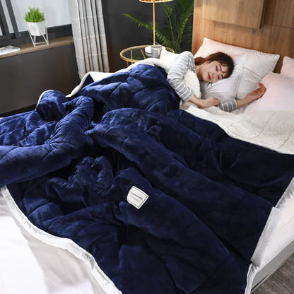 Decorbites™ Kuscheliges Korallen-Fleece-Doppelbettdecken - Superweiche Plüschdecke